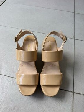 Prada Patent Leather Espadrille Wedges